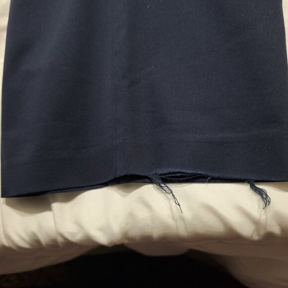 Roundtree & Yorke Big & Tall Work Slacks Navy Blue Khakis - Picture 4 of 11